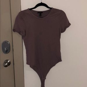 mauve short sleeve bodysuit